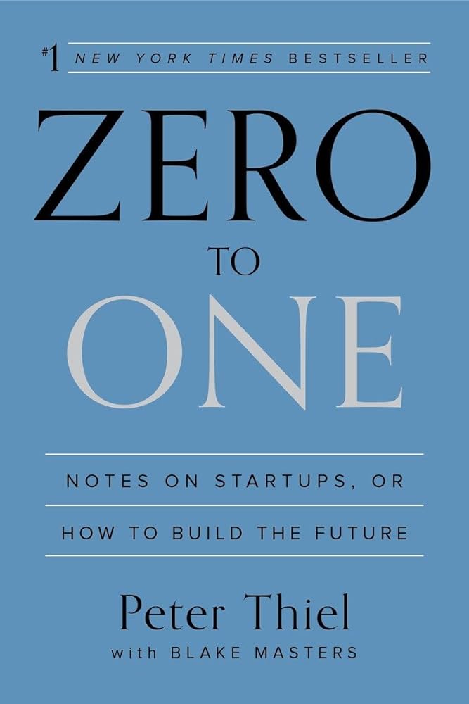 Zero to One by Peter Thiel, book cover